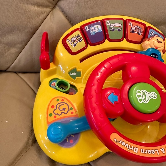 VTECH Turn & Learn Driver Steering Wheel Toy-Horn Music Animals Numbers Songs - Picture 5 of 10